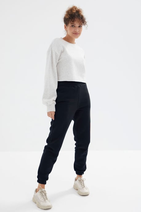 Hochtaillierte Fleece-Jogginghose für Damen - Image 3