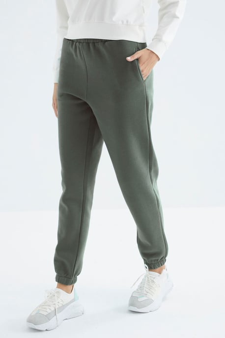 Hochtaillierte Fleece-Jogginghose für Damen - Image 4