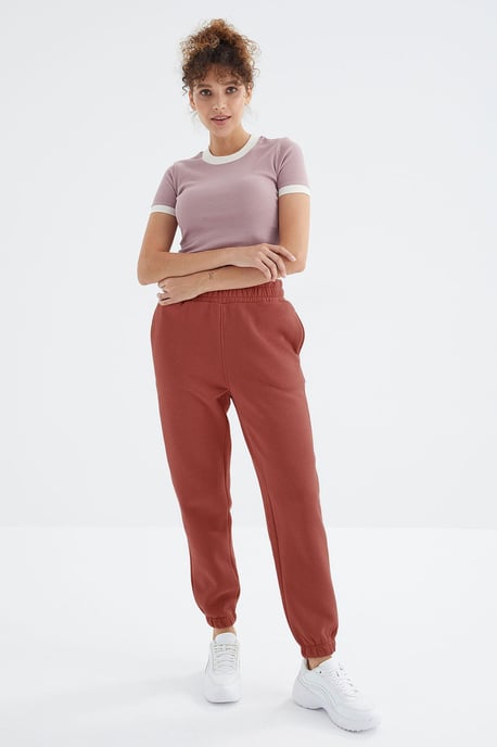 Hochtaillierte Fleece-Jogginghose für Damen - Image 2