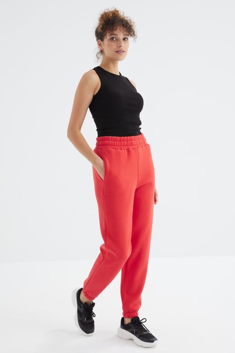 Hochtaillierte Fleece-Jogginghose für Damen - Image 1