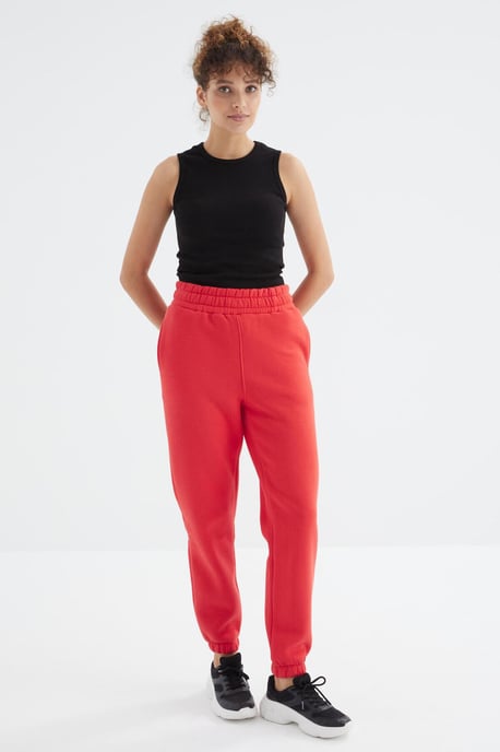 Hochtaillierte Fleece-Jogginghose für Damen - Image 3