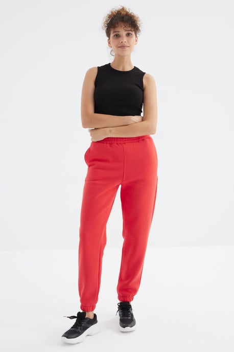 Hochtaillierte Fleece-Jogginghose für Damen - Image 5