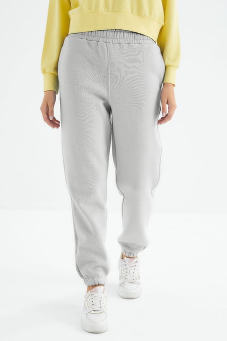 Hochtaillierte Fleece-Jogginghose für Damen - Image 2