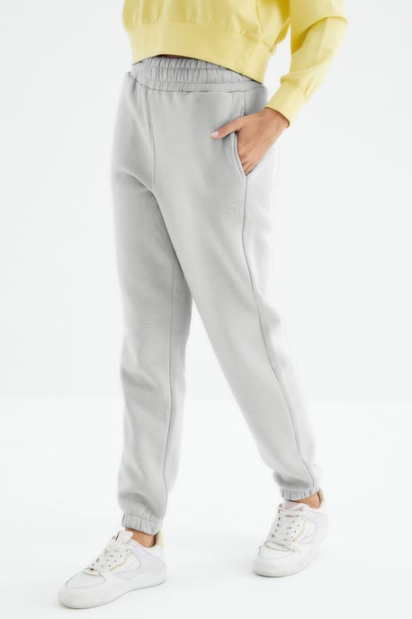 Hochtaillierte Fleece-Jogginghose für Damen - Image 3
