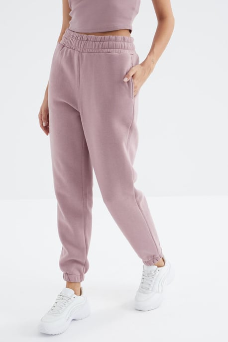 Hochtaillierte Fleece-Jogginghose für Damen - Image 2