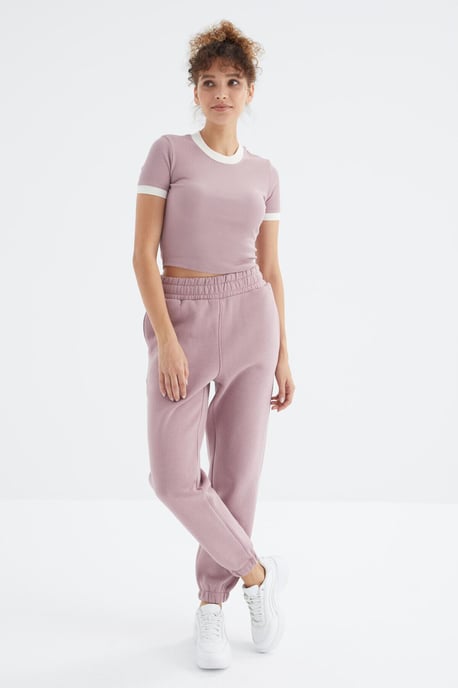 Hochtaillierte Fleece-Jogginghose für Damen - Image 3