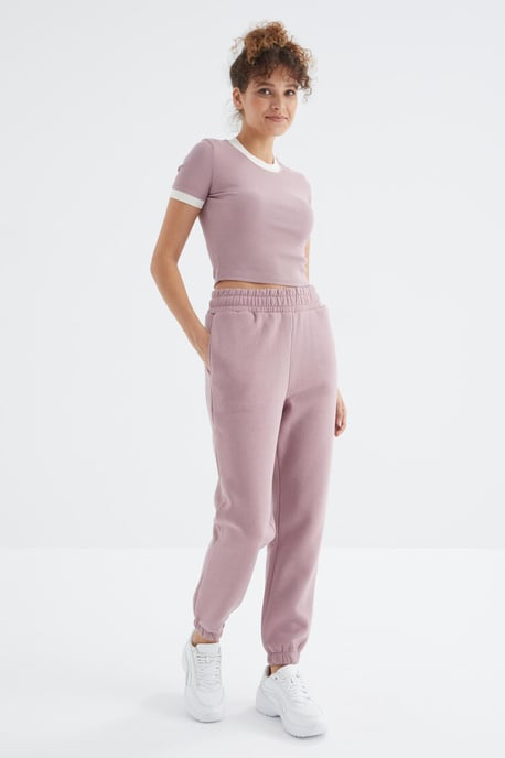 Hochtaillierte Fleece-Jogginghose für Damen - Image 5