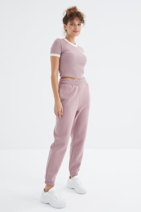 Hochtaillierte Fleece-Jogginghose für Damen - Image 6