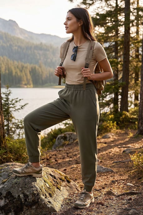 Damen Baumwoll-Mischung Sweatpants - Image 1