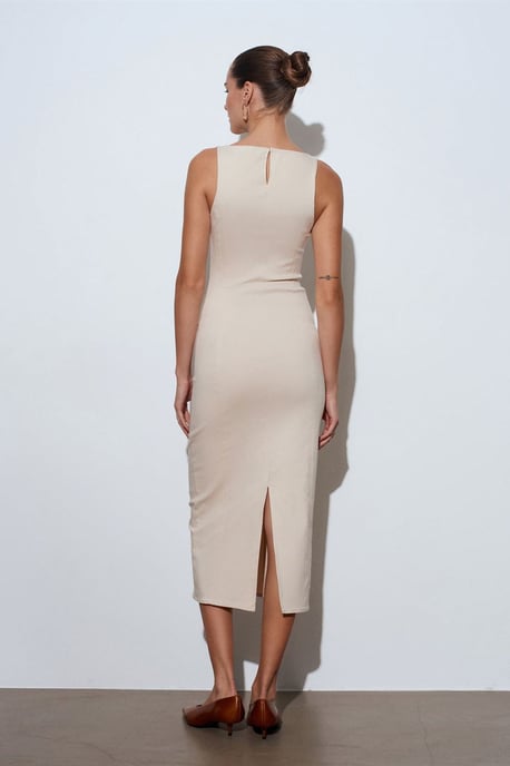Ärmelloses Midi Bodycon Kleid mit Schlitz - Image 2