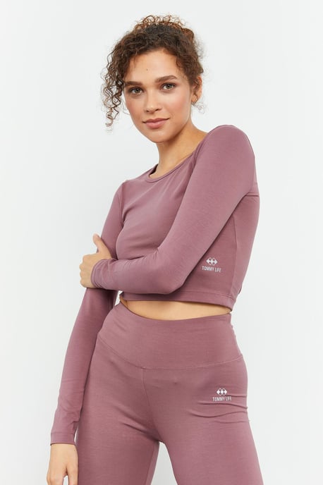 Slim-Fit Langarm-Crop-Top - Image 3