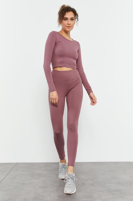 Slim-Fit Langarm-Crop-Top - Image 4
