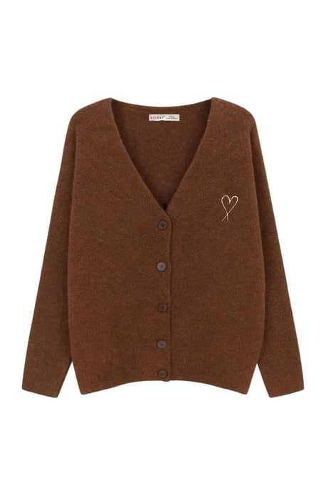 Übergroßer Strick-Cardigan mit Herzdetail - Image 1