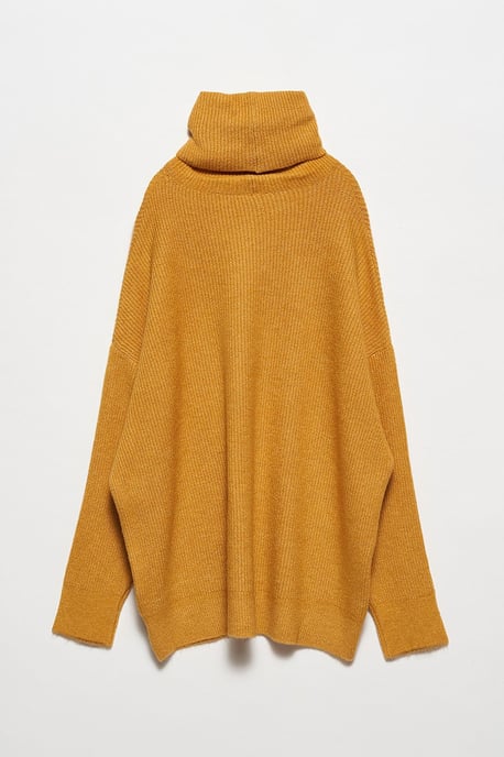 Übergroßer gerippter Rollkragenpullover - Image 2