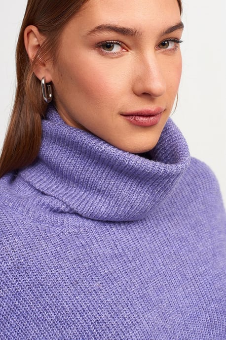 Übergroßer gerippter Rollkragenpullover - Image 4