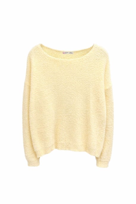 Asymmetrischer Kragen Strickpullover - Image 1