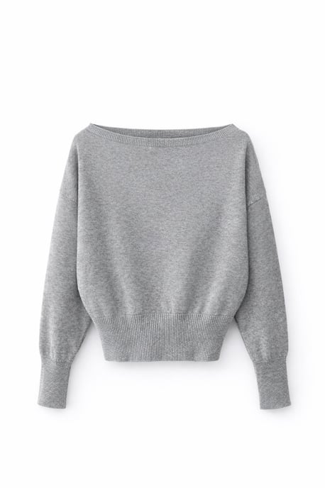 Rippenshirt mit Bootsausschnitt - Image 1