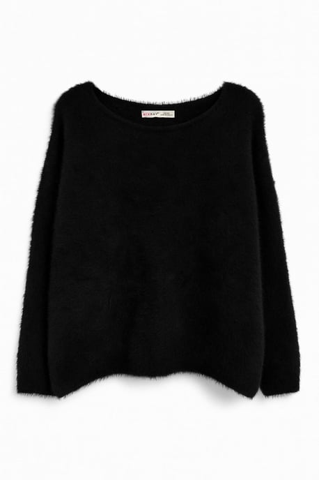 Asymmetrischer Kragen Strickpullover - Image 1