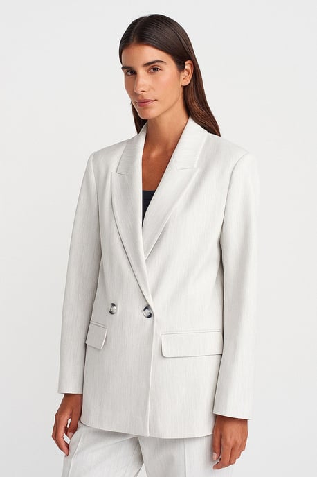 Übergroßer langer Crepe-Blazer-Jacke - Image 1