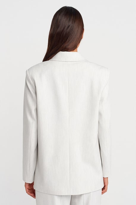 Übergroßer langer Crepe-Blazer-Jacke - Image 2
