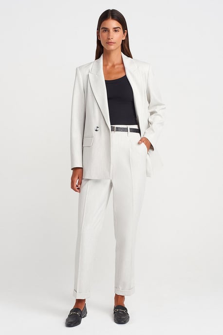 Übergroßer langer Crepe-Blazer-Jacke - Image 4