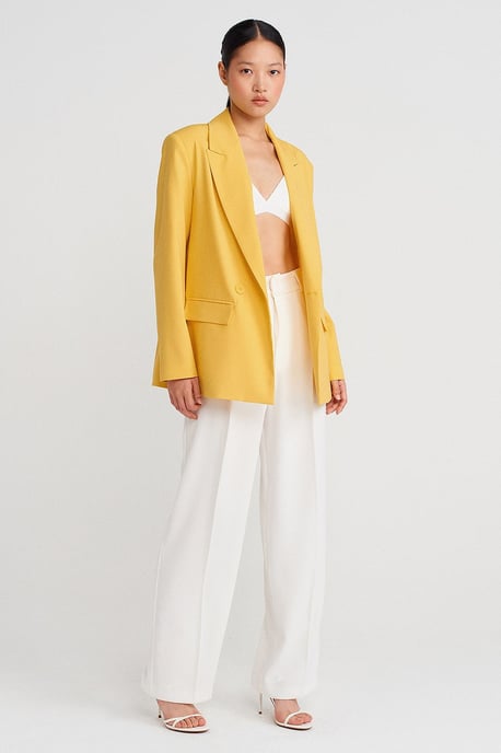 Übergroßer langer Crepe-Blazer-Jacke - Image 3