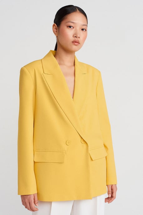 Übergroßer langer Crepe-Blazer-Jacke - Image 4