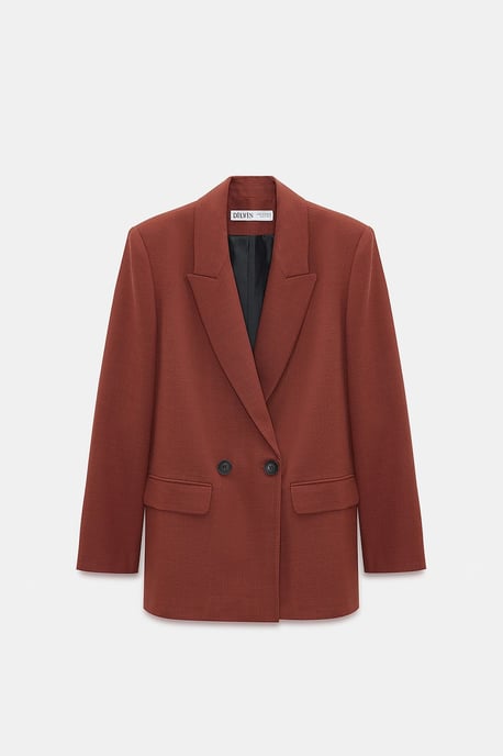 Übergroßer langer Crepe-Blazer-Jacke - Image 6