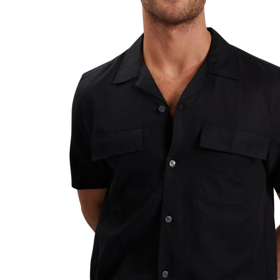 Ted Baker Hemd, Regular Fit, Schwarz, Doppeltasche - Image 3