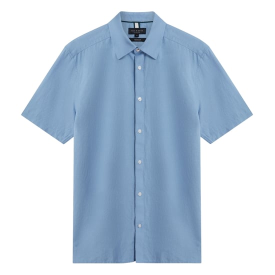 Ted Baker Zefre Regular Hellblaues Leinenhemd - Image 1