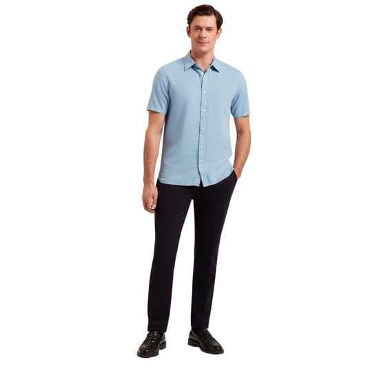 Ted Baker Zefre Regular Hellblaues Leinenhemd - Image 3