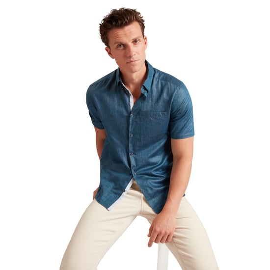 Ted Baker Palomas Leinenhemd In Marineblau - Image 6