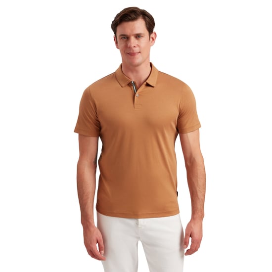 Ted Baker Zeiter Slim Soft Touch Braunes Polohemd - Image 3