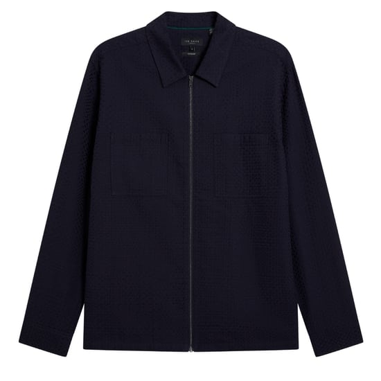 Ted Baker Kailins Zip-thru Navy Overshirt - Image 1