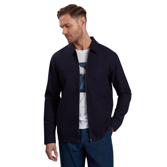 Ted Baker Kailins Zip-thru Navy Overshirt - Image 2