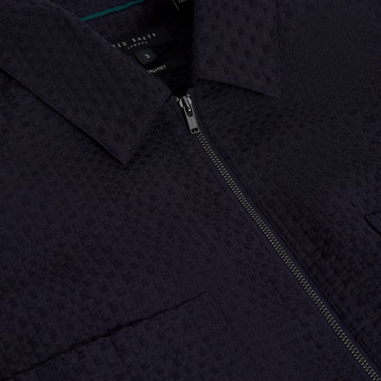 Ted Baker Kailins Zip-thru Navy Overshirt - Image 3