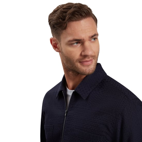 Ted Baker Kailins Zip-thru Navy Overshirt - Image 4