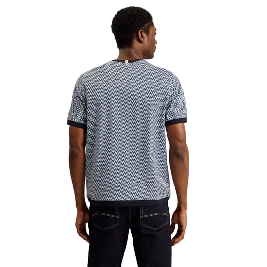 Ted Baker Finity Regular Jacquard Blaues T-shirt - Image 2