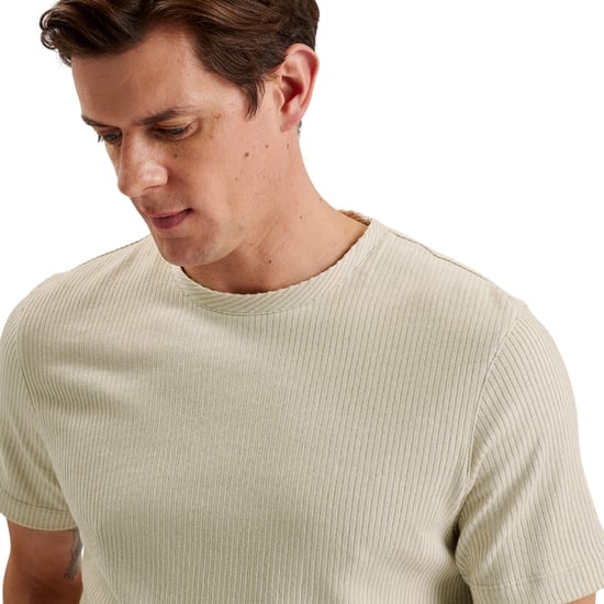 Ted Baker Heynes Regular Fit Strukturiertes Beige T-shirt - Image 4