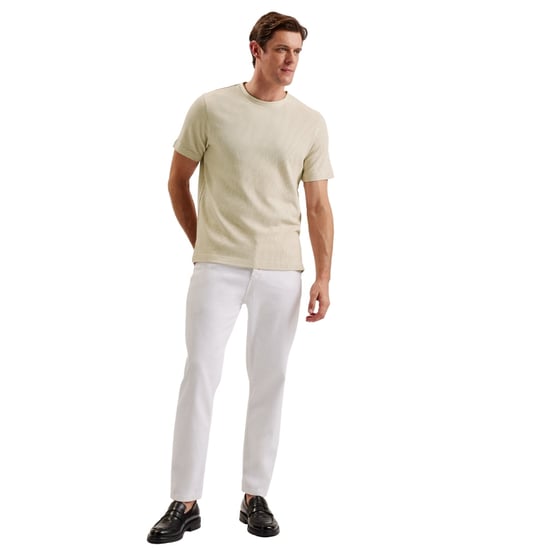 Ted Baker Heynes Regular Fit Strukturiertes Beige T-shirt - Image 5