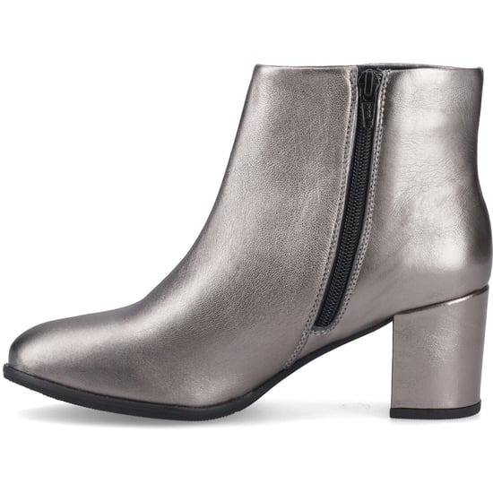Hush Puppies Claridy Leder Damen Stiefeletten mit Absatz in Zinn - Image 4