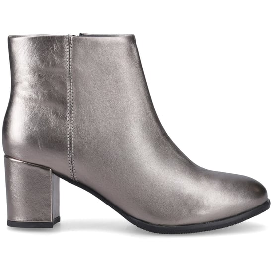 Hush Puppies Claridy Leder Damen Stiefeletten mit Absatz in Zinn - Image 5