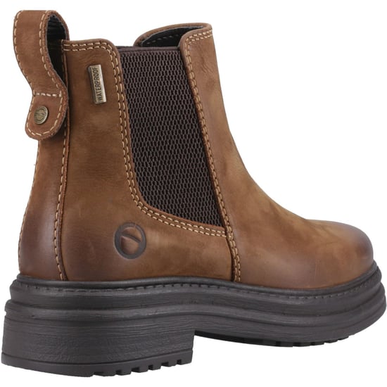 Cotswold Aldworth Leder Damen Tan Absatz-Stiefeletten - Image 2