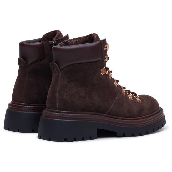 Hush Puppies Robyn Hiker Wildleder Damen SCHOKOLADE Stiefeletten mit Absatz - Image 2