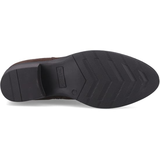 Hush Puppies Iris Wildleder Damen Schokoladenfarbene Blockabsatz Stiefeletten - Image 3