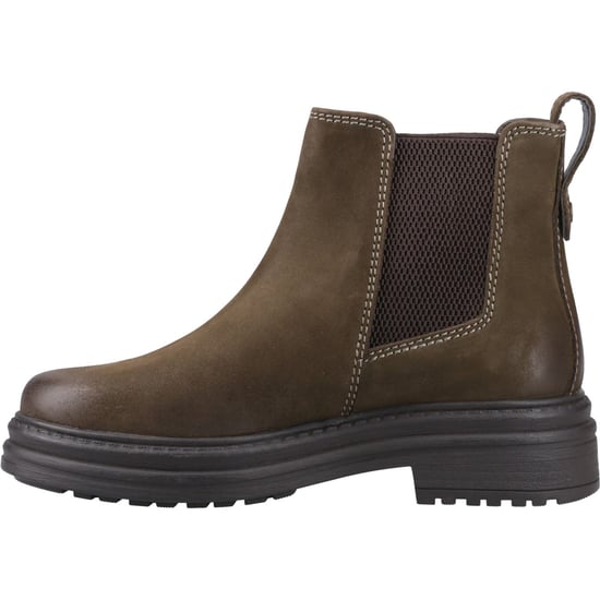 Cotswold Aldworth Leder Damen Olivfarbene Absatz-Stiefeletten - Image 4