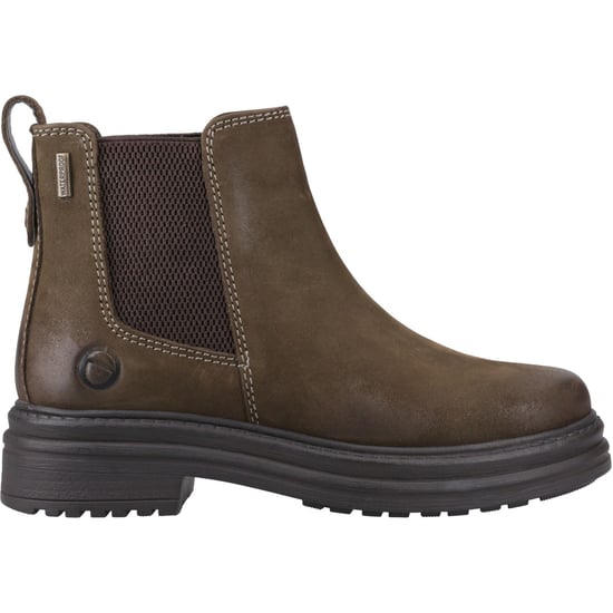 Cotswold Aldworth Leder Damen Olivfarbene Absatz-Stiefeletten - Image 5