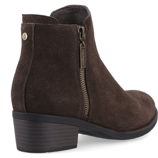 Hush Puppies Ingrid Wildleder Damenschuhe Schokoladenfarbene Absatzstiefeletten - Image 2