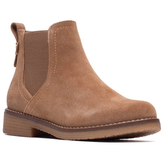 Hush Puppies Maddy Wildleder Damen Stiefel in hellem Braun - Image 1