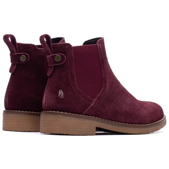 Hush Puppies Maddy Wildleder Damen Stiefel in Pflaumenfarbe - Image 2